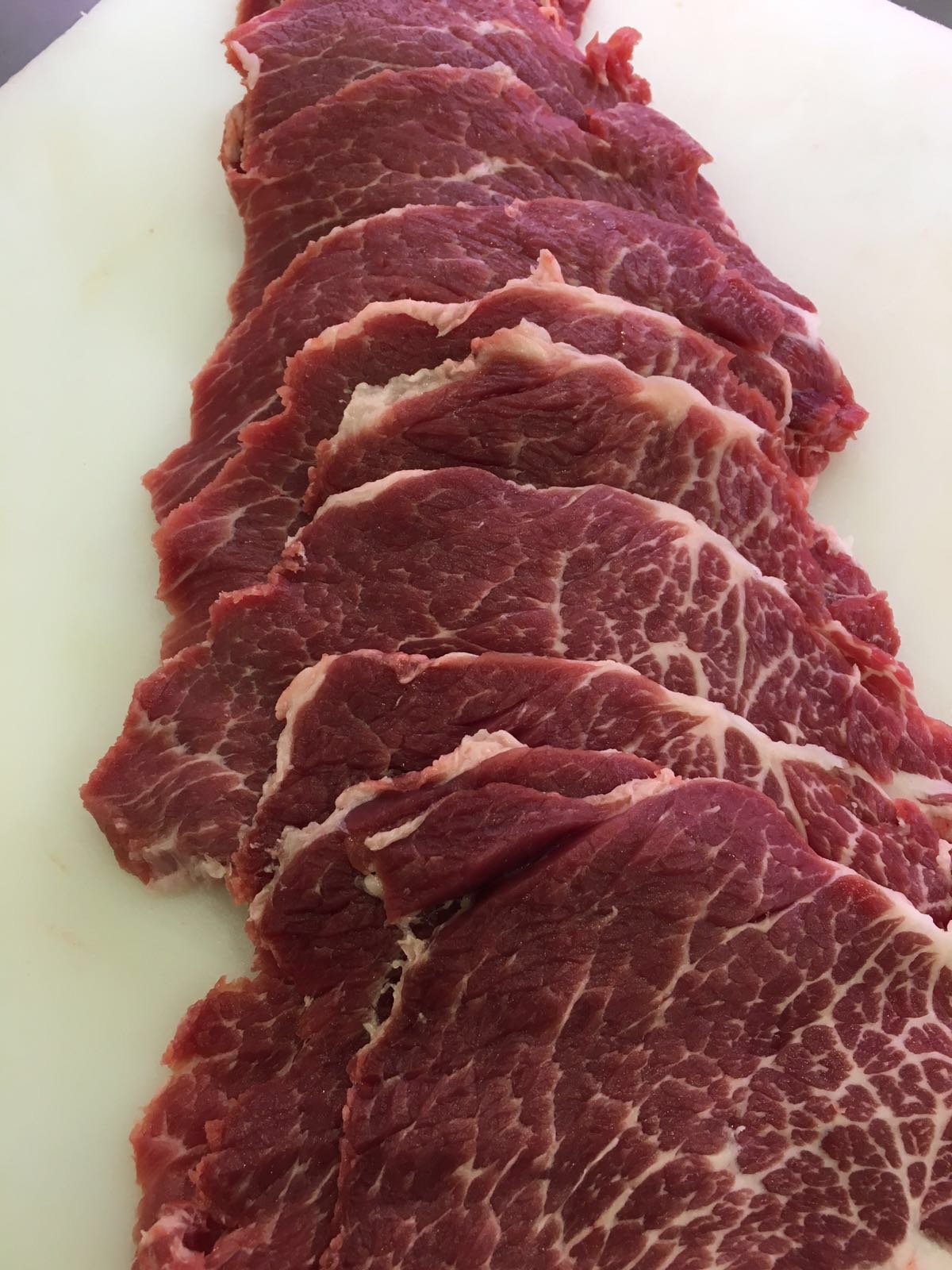 Carne ibérica Montesierra de Bellota con sus vetas de grasa característica